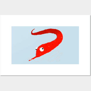 Worm on a String - Red Posters and Art